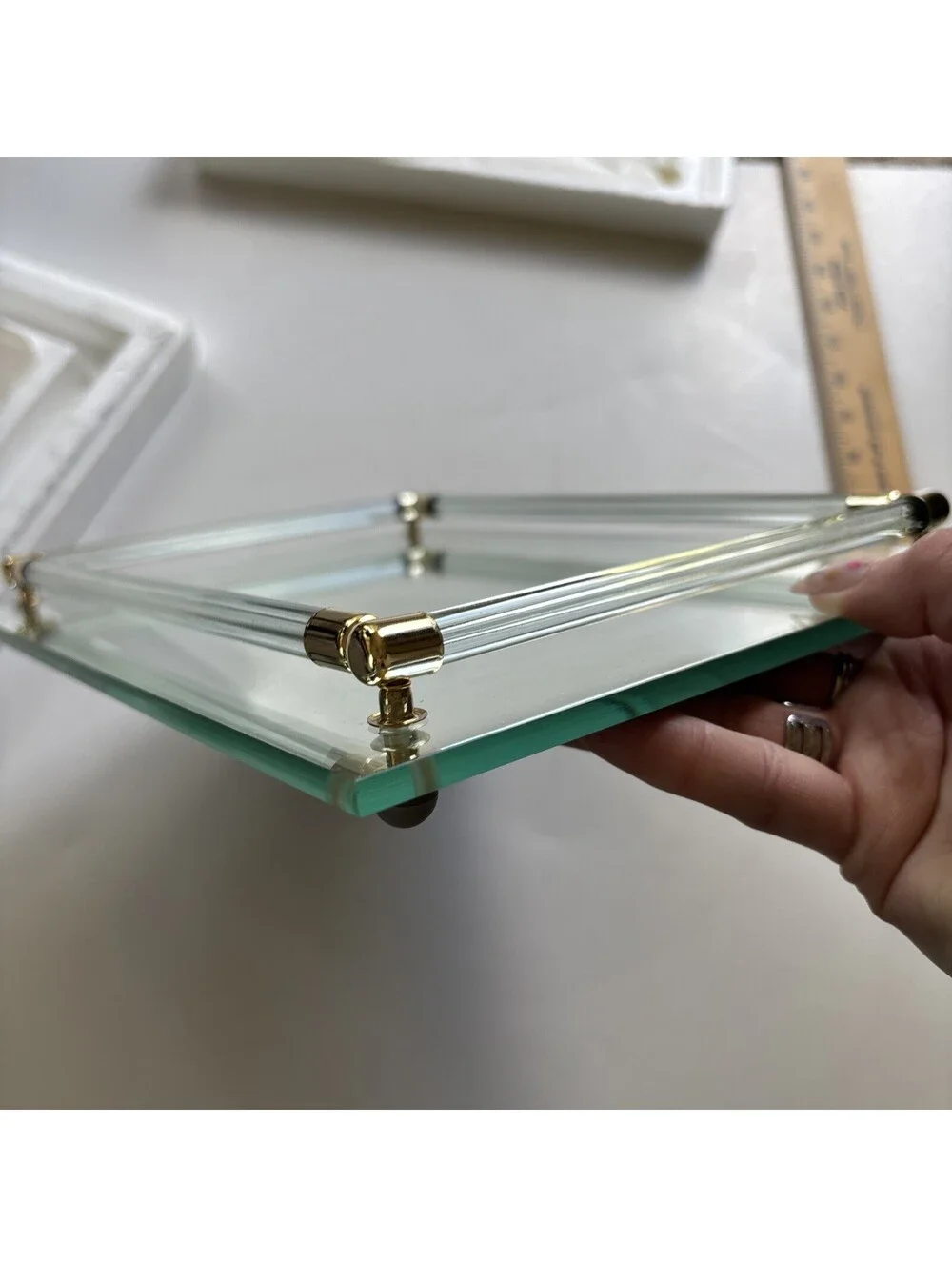 Vintage Avon Mirrored Vanity Tray, 11